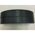 Black Carbon Fiber Round Leather Packaging Gift Box